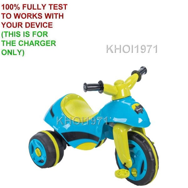 AC Adapter Charger for 6V Dual Power 2-in-1 Ride-On Tricycle Model 17547