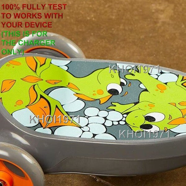 AC Wall Charger Adapter for 18007P 2-in-1 Bubble Scooter Ride-On Dragons