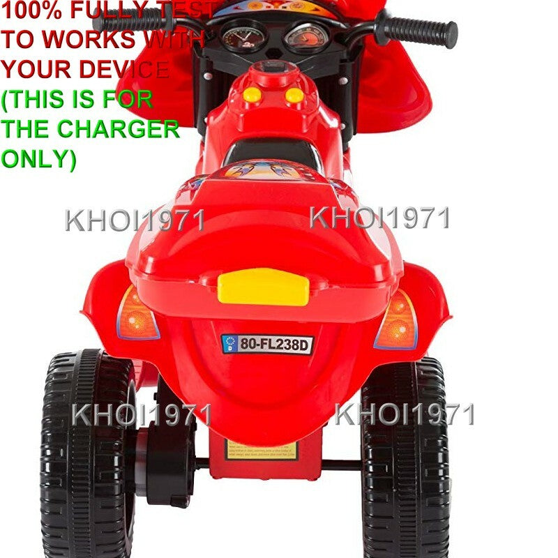 AC Wall Charger Adapter for 80-FL238D-R Little Rider 3-Wheel Ride-On Trike Bike