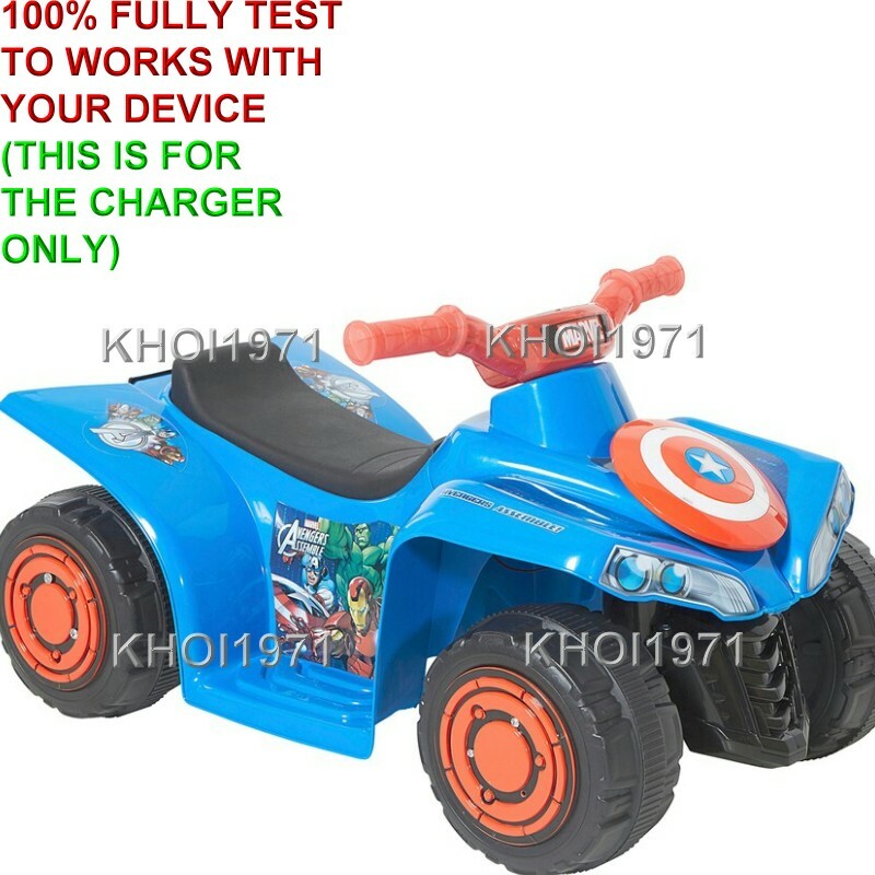 6V AC Wall Charger Adapter for Dynacraft Marvel Avengers Quad Ride-On 8803-18