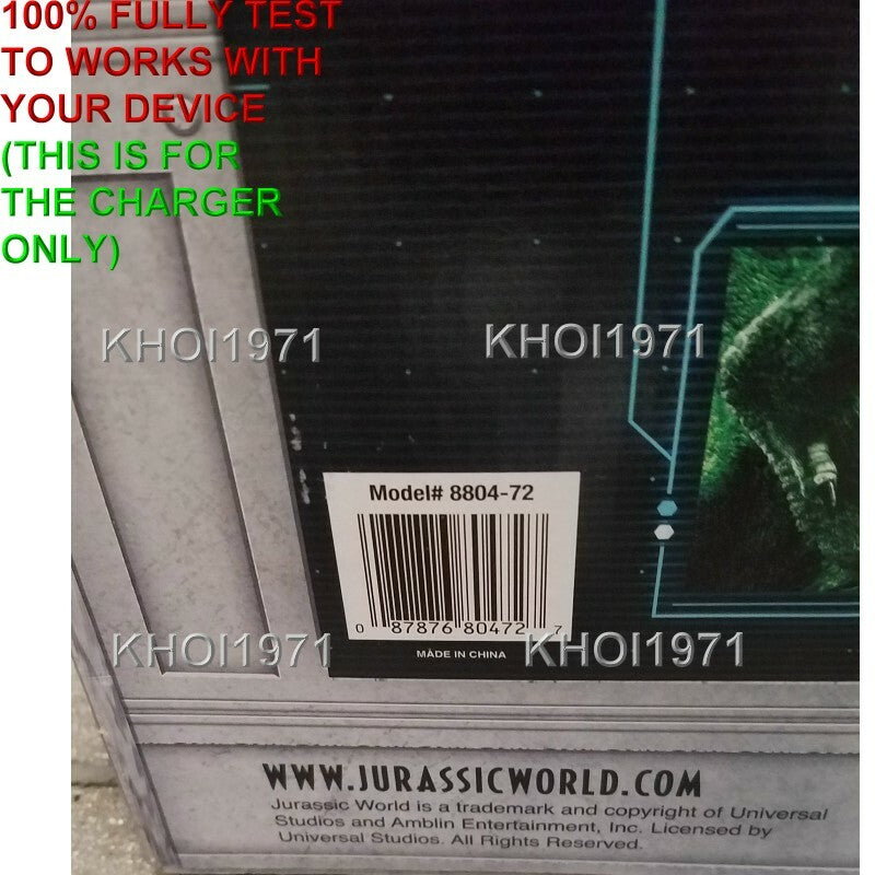 AC Wall Charger Adapter for 8804-72 Jurassic World Fallen Kingdom Quad Vehicle