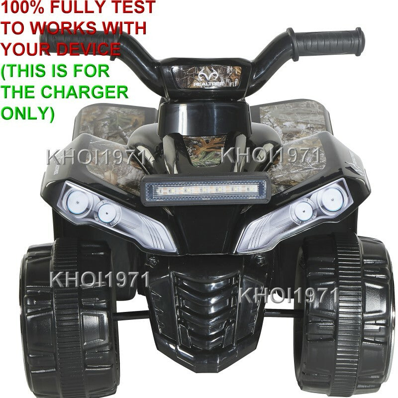 AC Wall Charger Adapter for Black Camo 6V Ride-On Battery Compatible with Realtree Designs