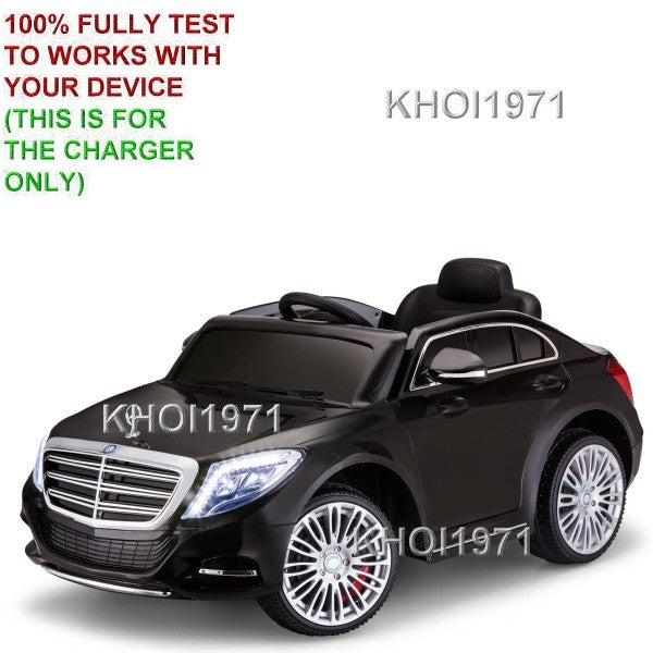 Black AC Wall Charger Adapter for Kidtrax Mercedes Benz S600 KT1254SC Ride-On Toy