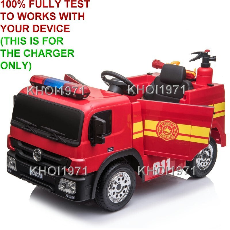 AC Charger Adapter for 12V Blazin Wheels Fire Truck Ride-On Battery