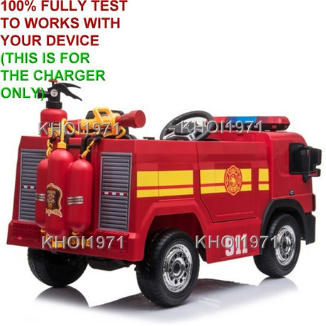 AC Charger Adapter for 12V Blazin Wheels Fire Truck Ride-On Battery