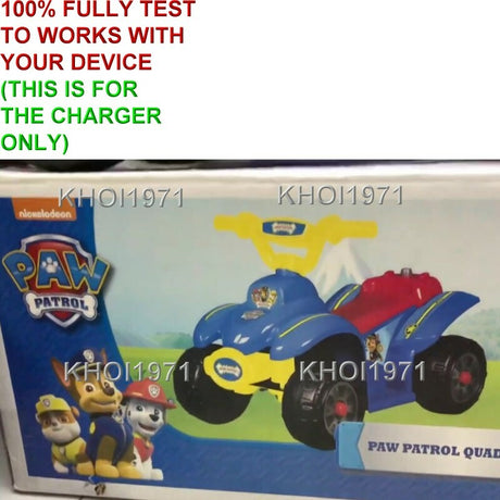 6V AC Wall Charger and Adapter for Blue and Red Seat Paw Patrol Quad Ride-On Toy