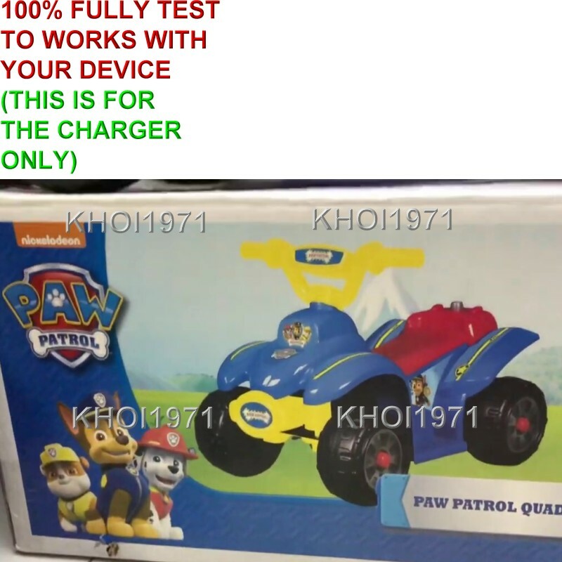 6V AC Wall Charger and Adapter for Blue and Red Seat Paw Patrol Quad Ride-On Toy