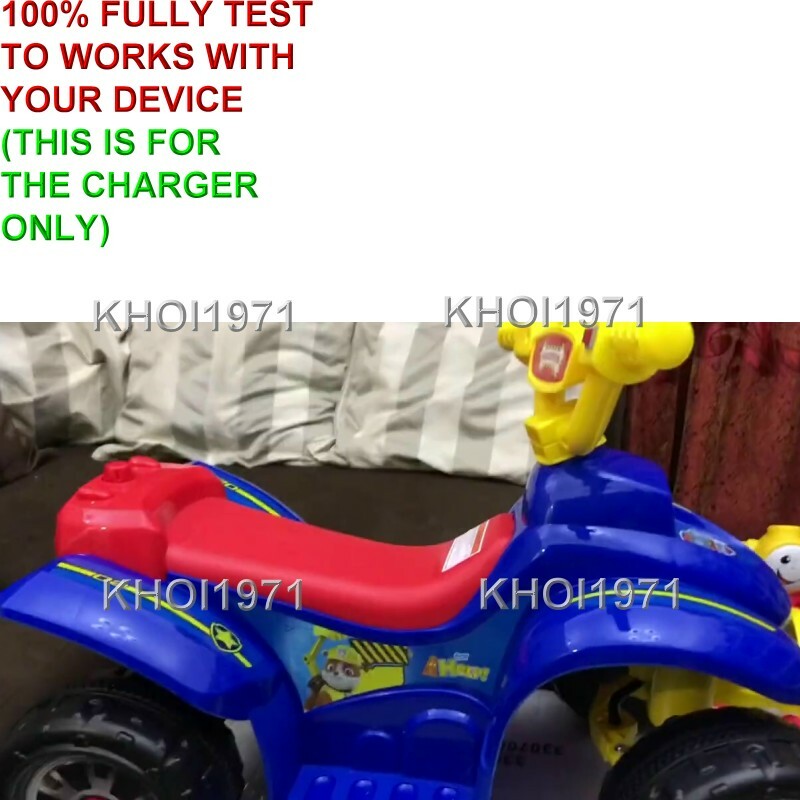 6V AC Wall Charger and Adapter for Blue and Red Seat Paw Patrol Quad Ride-On Toy