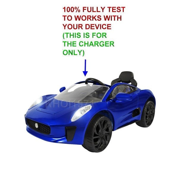 AC Wall Charger Adapter for Blue Ride-On Jaguar CX75 6V Battery