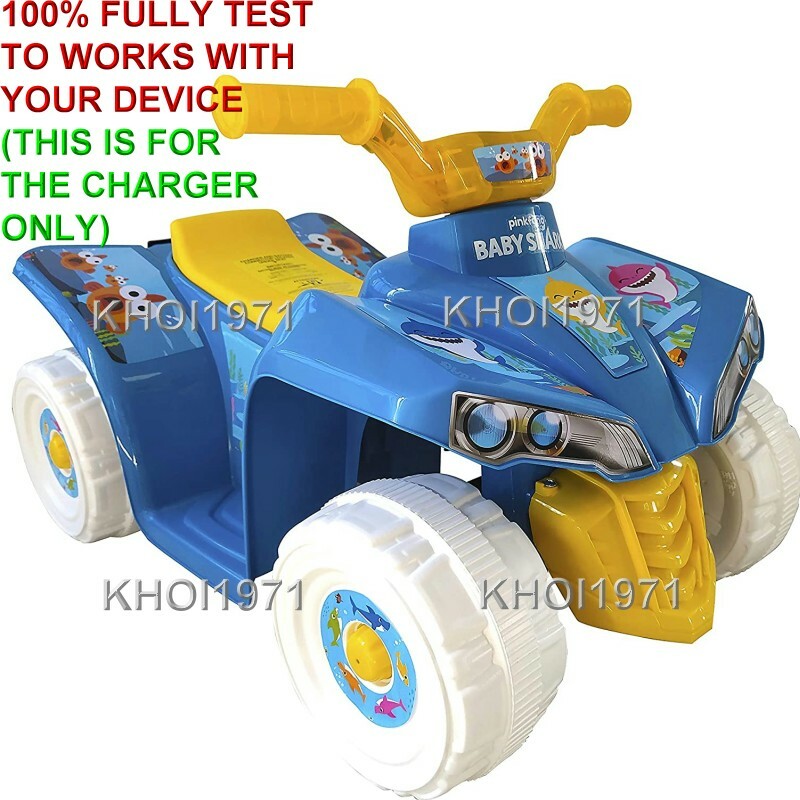 6V AC Wall Charger Adapter for Baby Shark Quad Ride-On Toy Blue