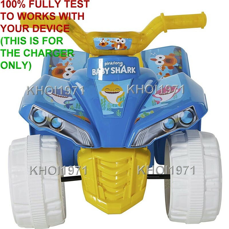 6V AC Wall Charger Adapter for Baby Shark Quad Ride-On Toy Blue