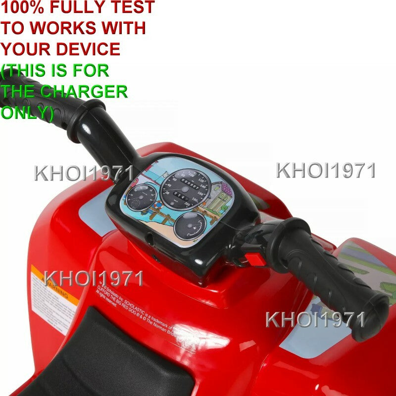 6V AC Wall Charger Adapter for Dynacraft Clifford Big Red Dog Quad Ride-On Battery