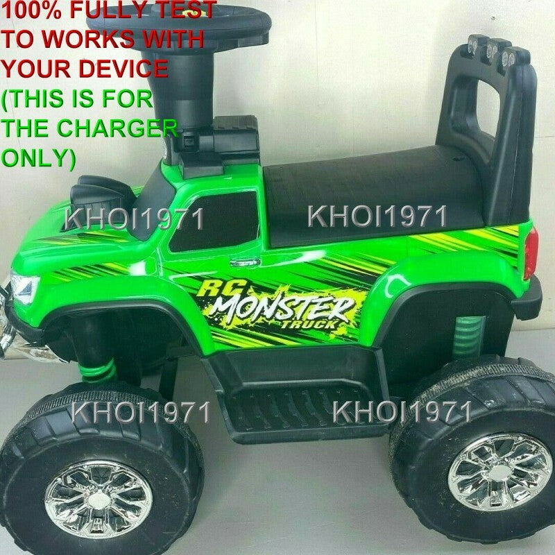 AC Wall Charger Adapter for Green 12V RC Monster Truck Ride-On Battery 19129