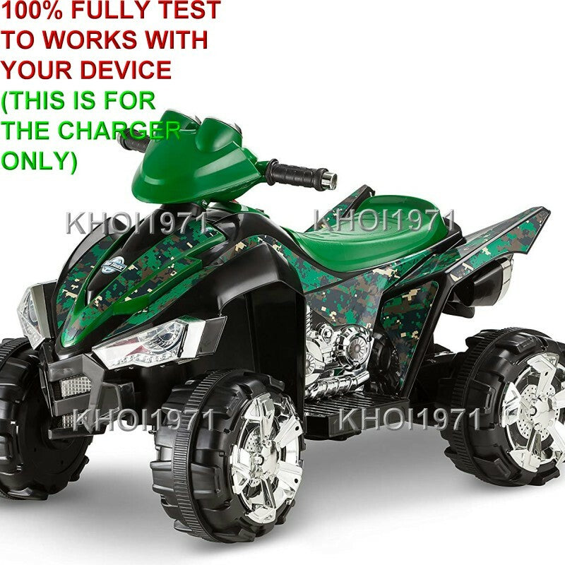 6V AC Wall Charger Adapter for Green Kid Trax Camo ATV Quad Ride-On Battery