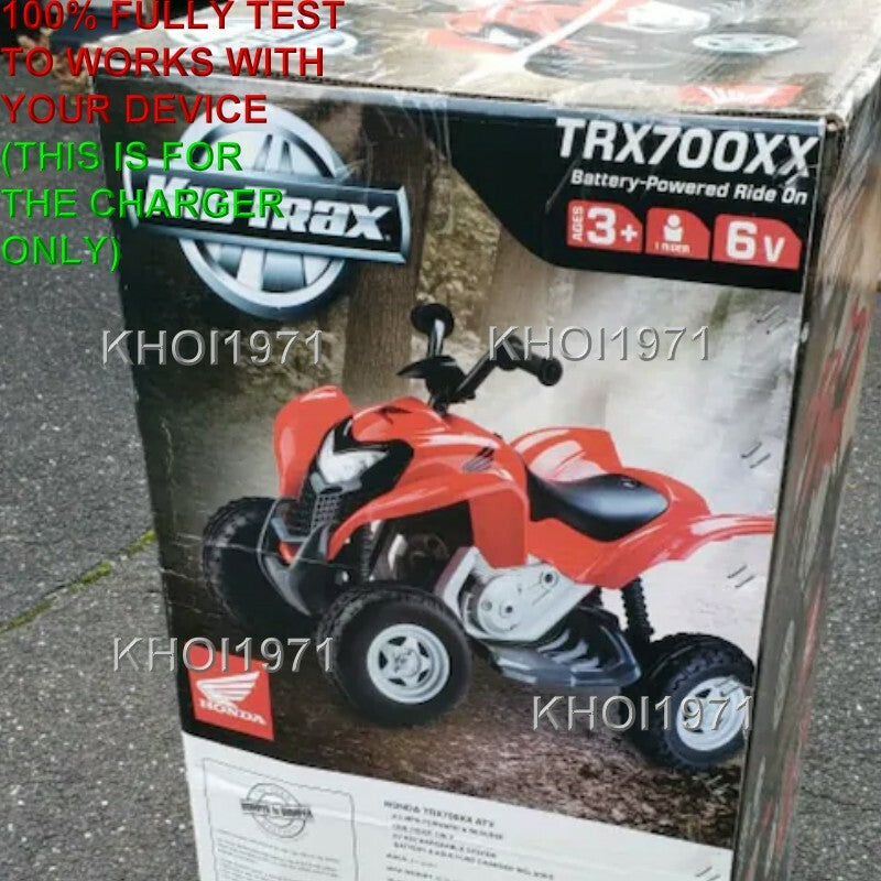 AC Wall Charger Adapter for 6V Battery Honda TRX700 Sport ATV Ride-On Car