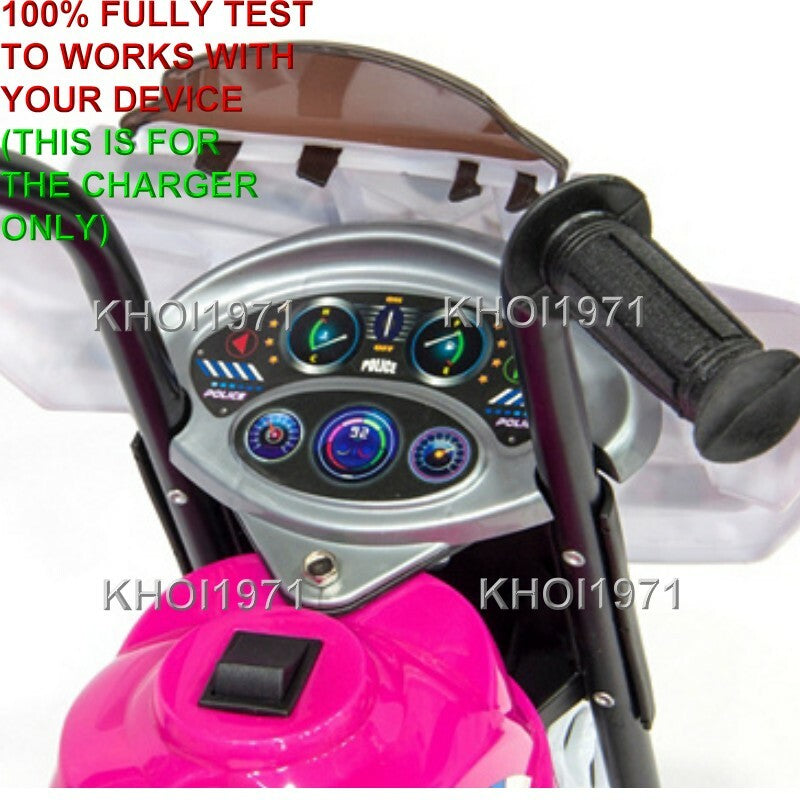 AC Wall Charger Adapter for Kid Motorz Little Police Patrol Ride-On Vehicles