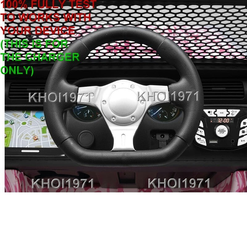 AC Wall Charger Adapter for Kidzone 12V Ride-On Race Car Jeep with Remote Control Battery