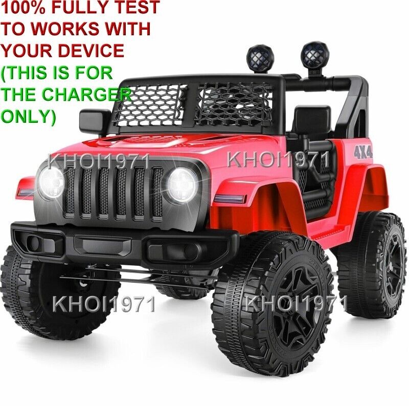 AC Wall Charger Adapter for Kidzone 12V Ride-On Race Car Jeep with Remote Control Battery