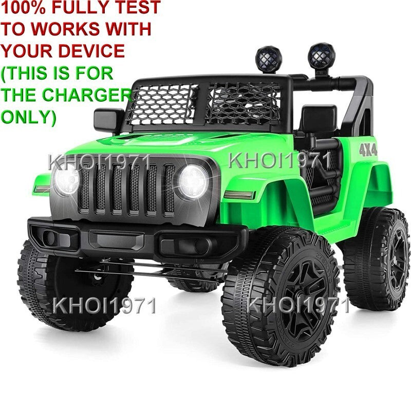 AC Wall Charger Adapter for Kidzone 12V Ride-On Race Car Jeep with Remote Control Battery