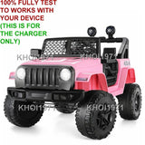 AC Wall Charger Adapter for Kidzone 12V Ride-On Race Car Jeep with Remote Control Battery