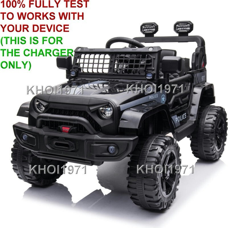 AC Wall Charger Adapter for Kidzone 12V Ride-On Race Car Jeep with Remote Control Battery