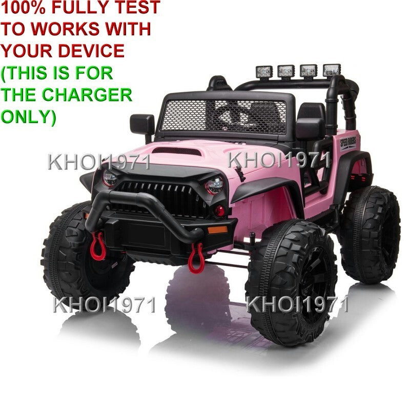 AC Wall Charger Adapter for Kidzone 12V Ride-On Race Car Jeep with Remote Control Battery