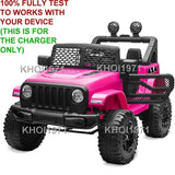 AC Wall Charger Adapter for Kidzone 12V Ride-On Race Car Jeep with Remote Control Battery