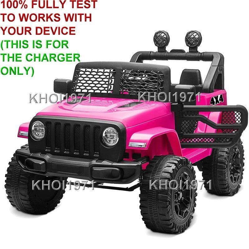 AC Wall Charger Adapter for Kidzone 12V Ride-On Race Car Jeep with Remote Control Battery