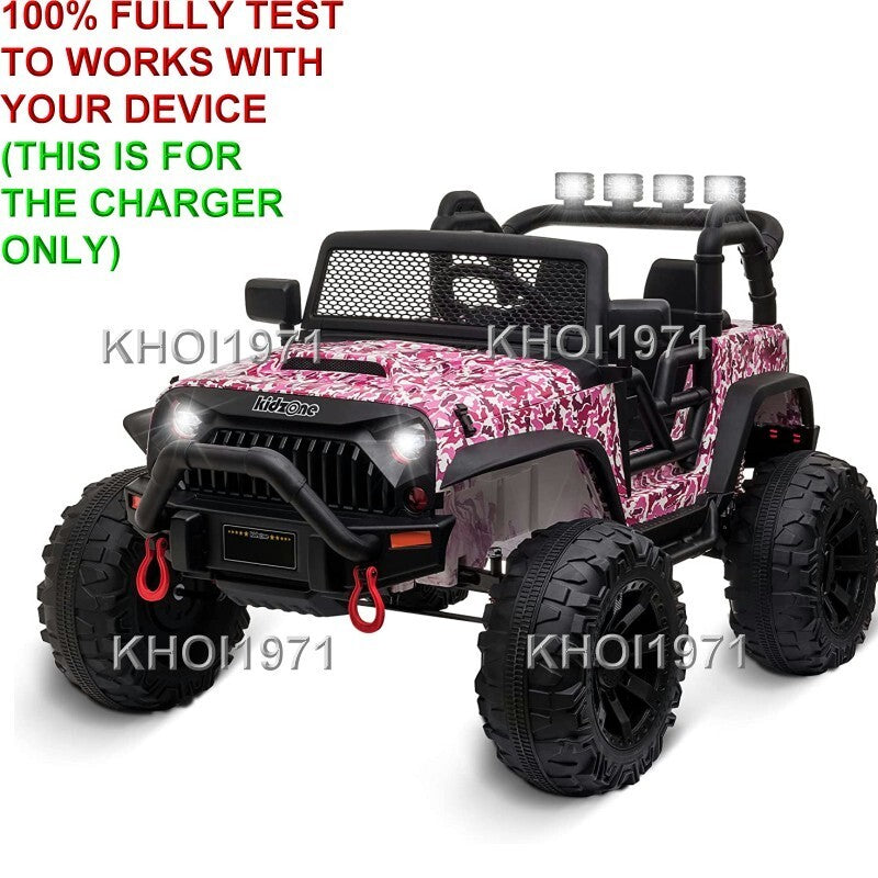 AC Wall Charger Adapter for Kidzone 12V Ride-On Race Car Jeep with Remote Control Battery