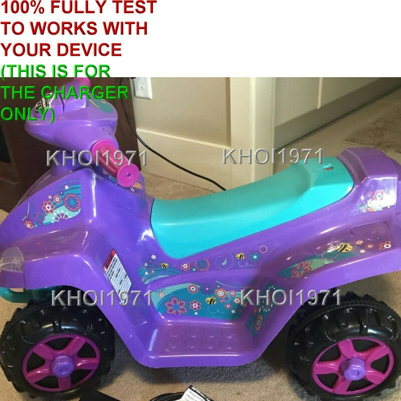 6V AC Wall Charger Adapter for KT1014KM Kid Trax Melody Toddler Quad Ride-On Toy