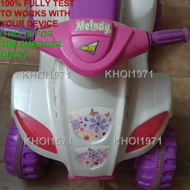 6-Volt AC Wall Charger Adapter for Kid Trax Melody Toddler Quad Ride-On KT1014TG