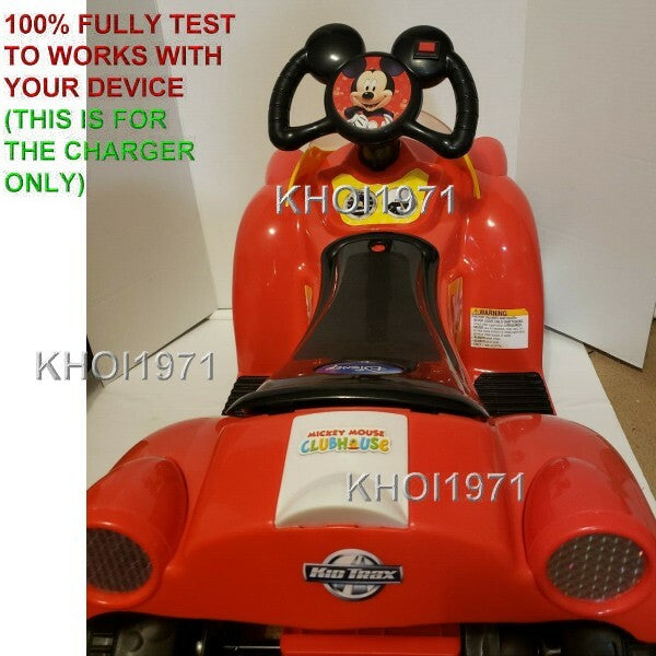 AC Wall Charger Adapter for KT1122 and KT1122TR Pacific Cycle Mickey Mouse Ride-On Toy