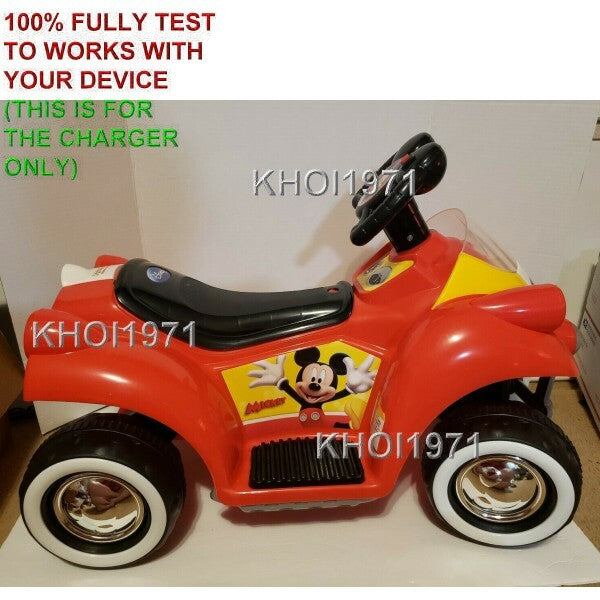 AC Wall Charger Adapter for KT1122WM Kid Trax Mickey Mouse Hot Rod Ride-On Toy