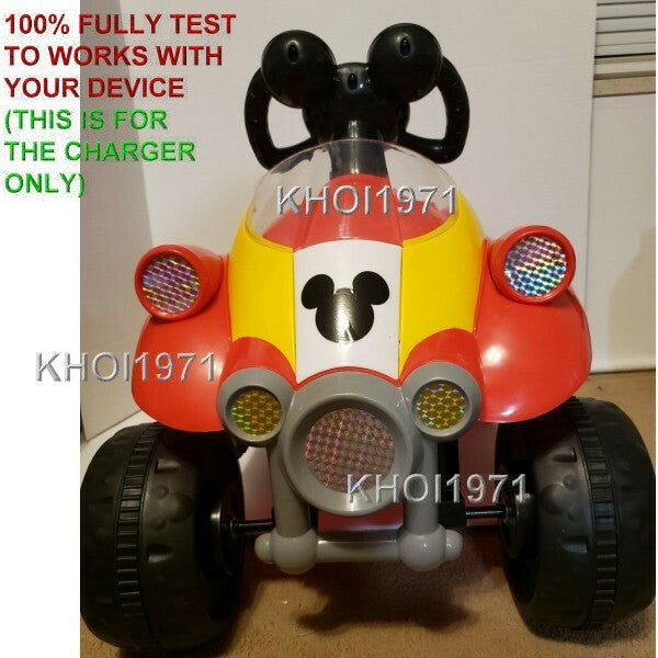 AC Wall Charger Adapter for KT1122WM Kid Trax Mickey Mouse Hot Rod Ride-On Toy