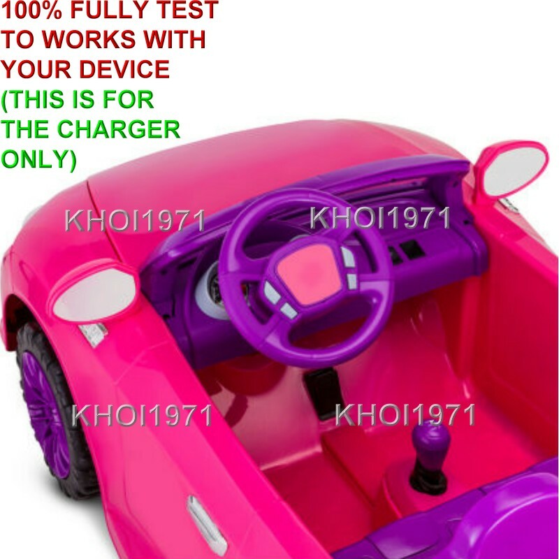 12V AC Wall Charger Adapter for Kidtrax KT1343WM Cool Car Convertible Ride-On