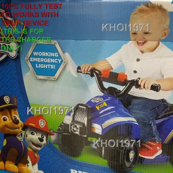 AC Wall Charger Adapter for 6V KT1378WM KidTrax Chase Paw Patrol Ride-On Battery