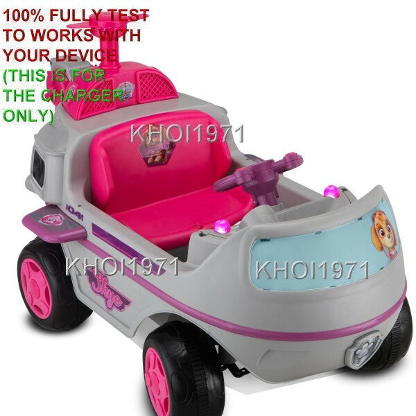 AC Wall Charger Adapter for KT1508WM Kidtrax Paw Patrol Skye Helicopter Ride-On Toy