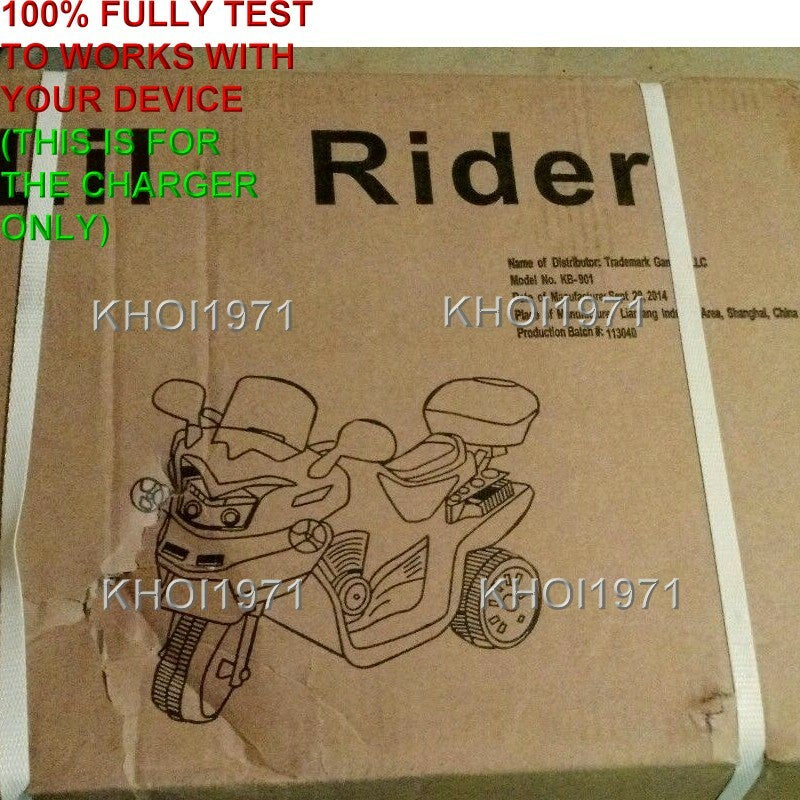 AC Wall Charger Adapter for Little Rider 80 KB901 3-Wheel 6V Electric Bike Motorcycle