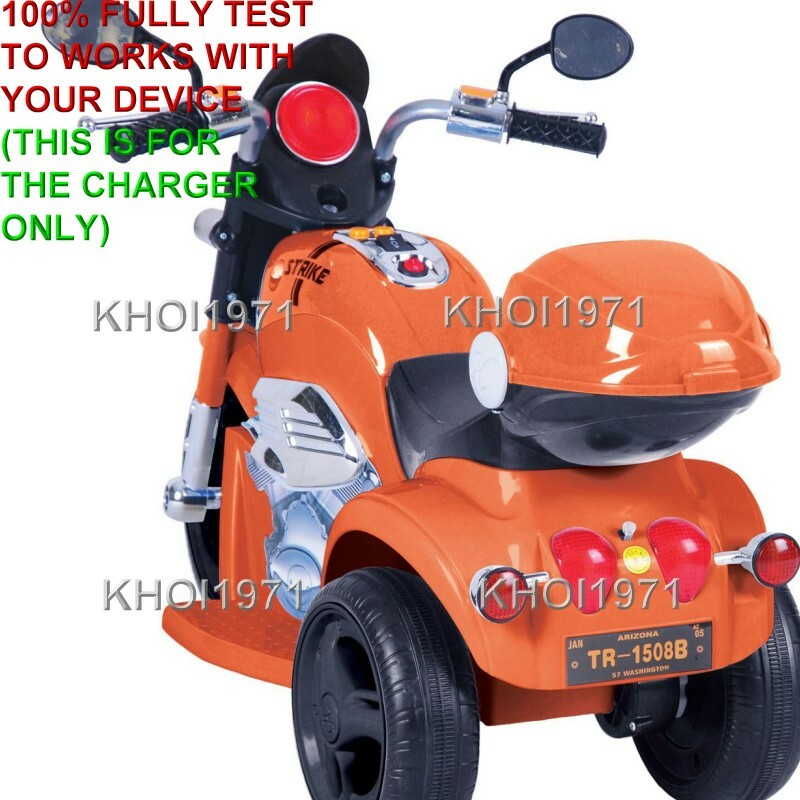 AC Wall Charger Adapter for Orange 1217 Kid Motorz 6V Ride-On Motorbike Battery