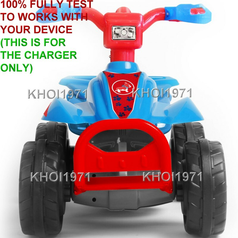 AC Wall Charger Adapter for 6V Ride-On ATV Quad Batteries in Pink and Blue