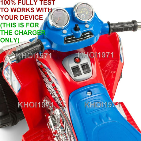 AC Wall Charger Adapter for Kid Trax KT670Z KT670ZA Red and Blue Ride-On ATV