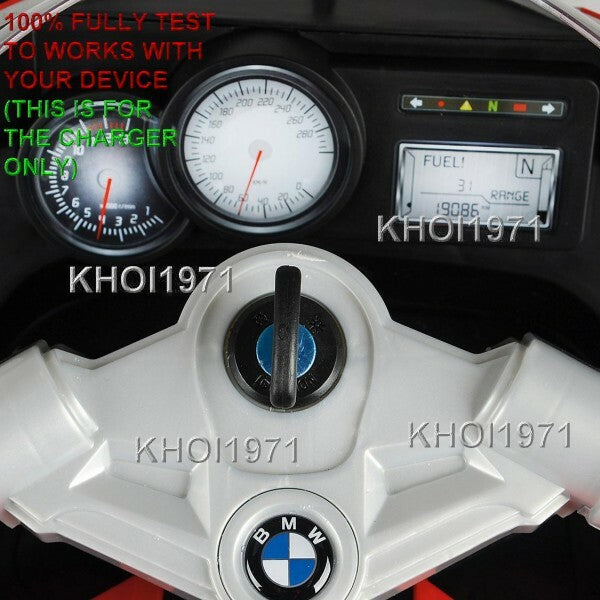 Wall Charger AC Adapter for Red BMW K1300S 12V Motorcycle Ride-On Battery