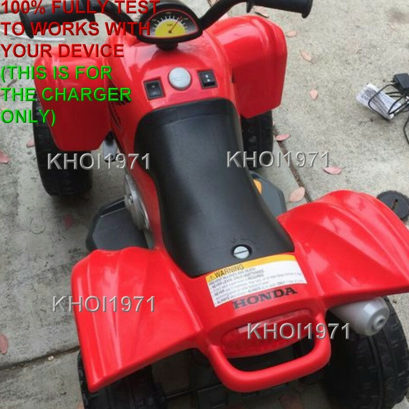 AC Wall Charger Adapter for 6V Battery Red Kids Ride-On ATV TRX700XX Model