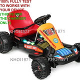 6V Red Ride-On Go Kart Charger and AC Adapter with 4 Wheels