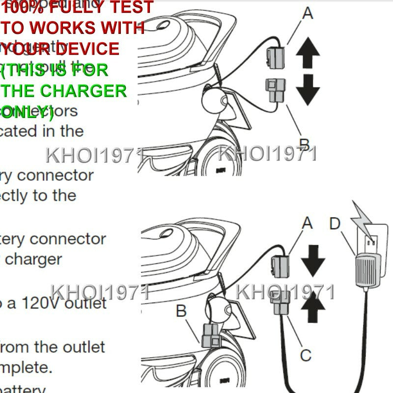 6V AC Wall Charger Adapter for Mini Electric Ride-On Scooter Model W338AC-F