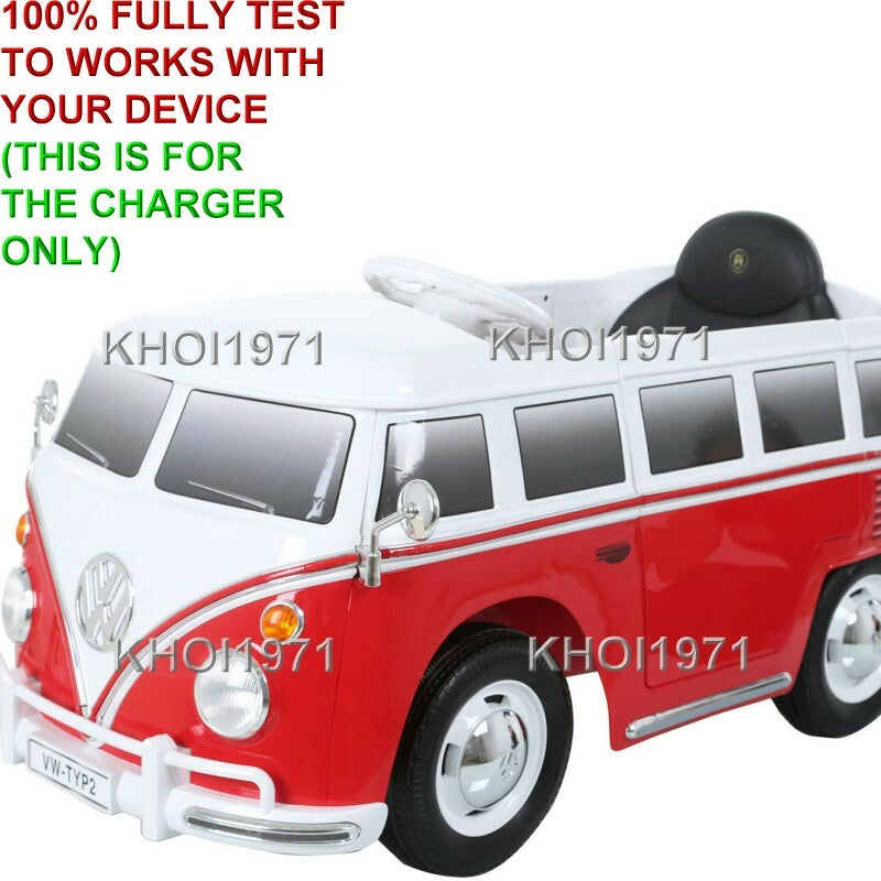 AC Wall Charger Adapter for Rollplay W487AC Volkswagen Bus Type 2 T1 Ride-On Toy