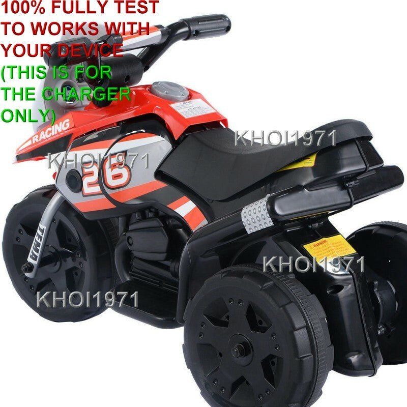 6V AC Charger Adapter for TY324110 3-Wheel Motorcycle Ride-On Toy