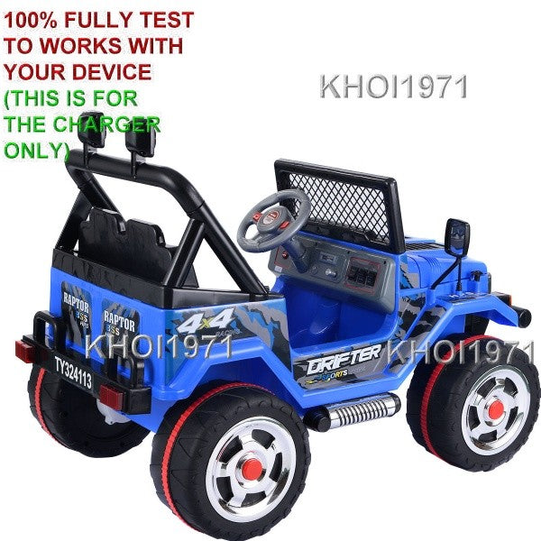 AC Wall Charger Adapter for TY324113BL Ride-On Truck Jeep Car