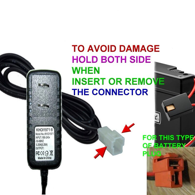 6V AC Wall Charger and Adapter for Chevy Tahoe Police SUV Ride-On Toy W510AC-CT