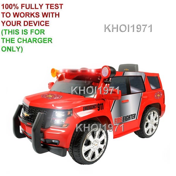 AC Wall Charger Adapter for 6V Ride-On Chevy Tahoe Fire Rescue W510AC-F